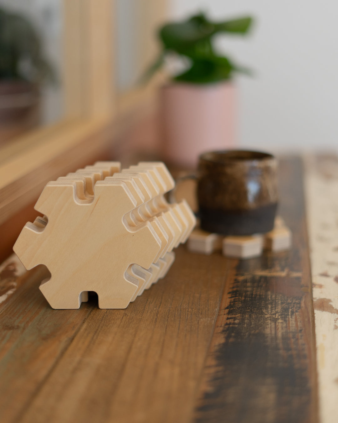 ZERO | Posavasos de madera Snowflake